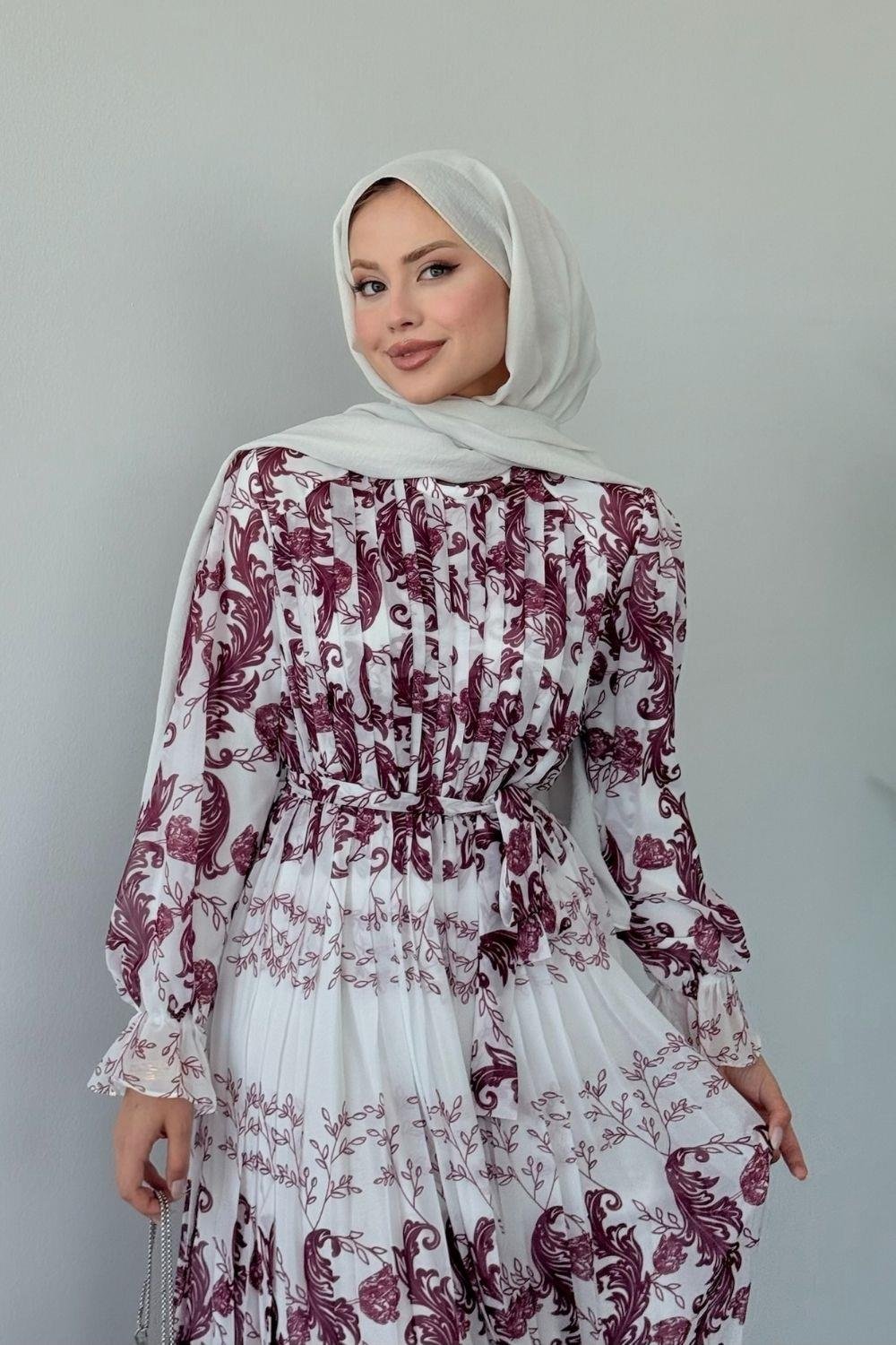 Leona Şifon Elbise Bordo 200500 