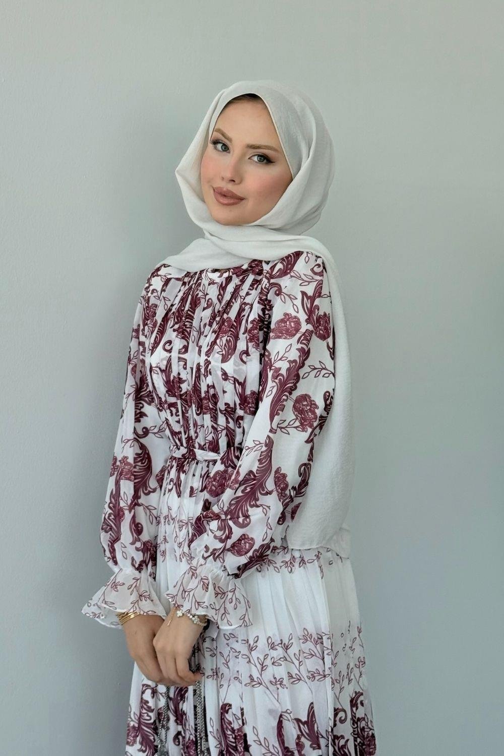 Leona Şifon Elbise Bordo 200500 