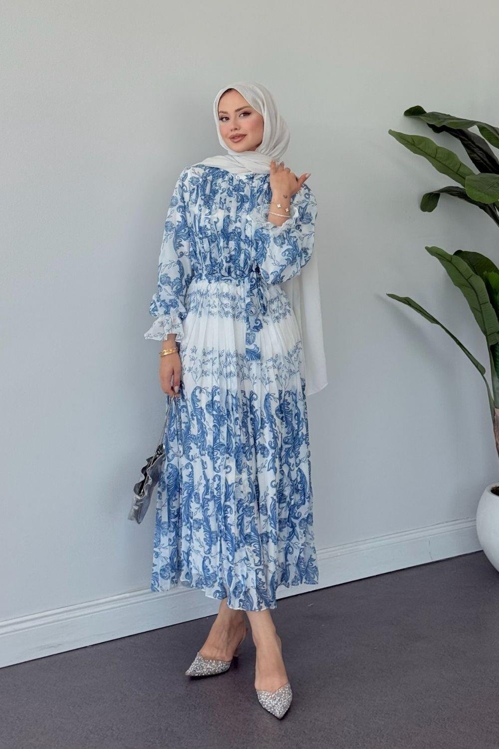 Leona Şifon Elbise Mavi 200500 