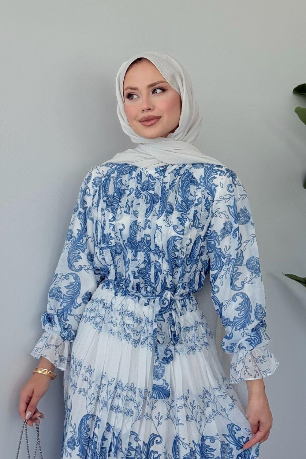 Leona Şifon Elbise Mavi 200500 