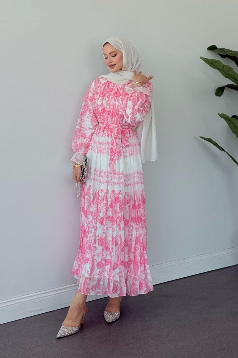 Leona Şifon Elbise Pembe 200500 