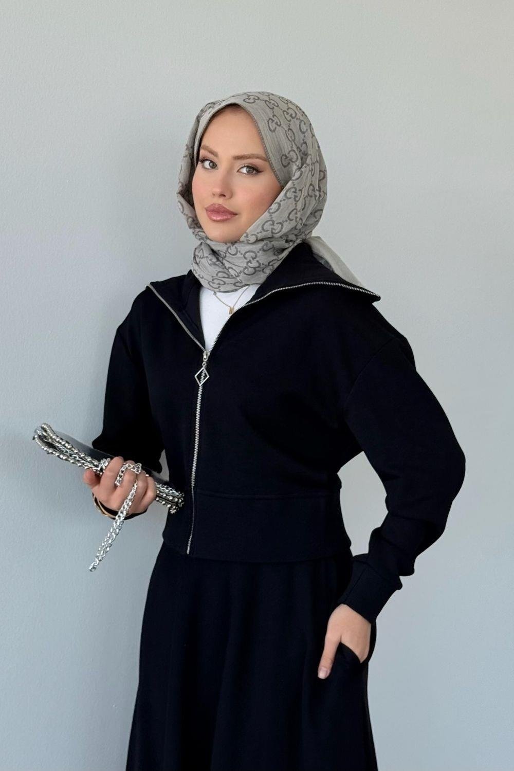 Moda Ribanalı Takım Siyah 20214 