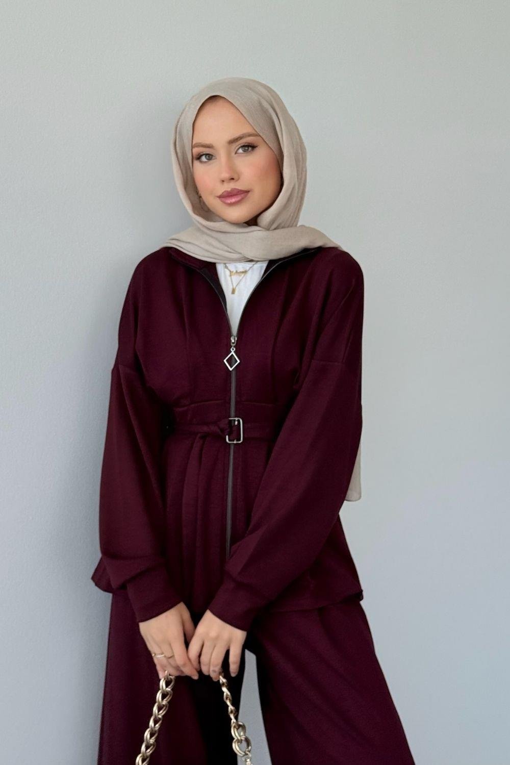 Polo Pantolon Pensli Takım Mürdüm 20217 