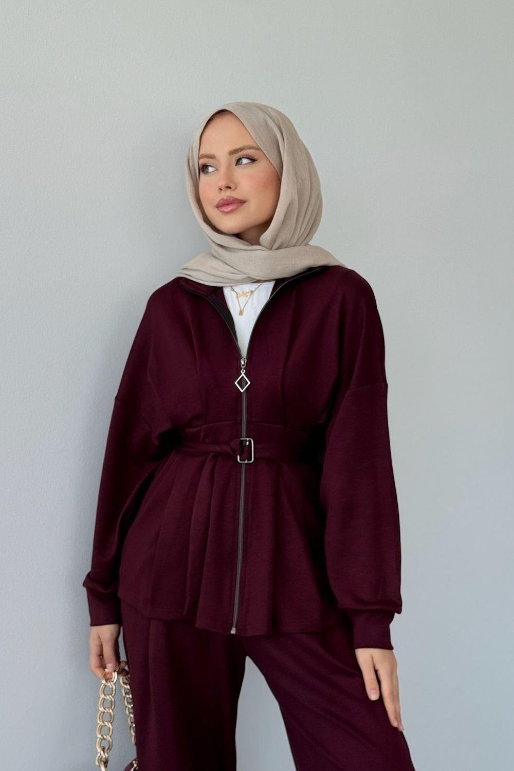 Polo Pantolon Pensli Takım Mürdüm 20217 