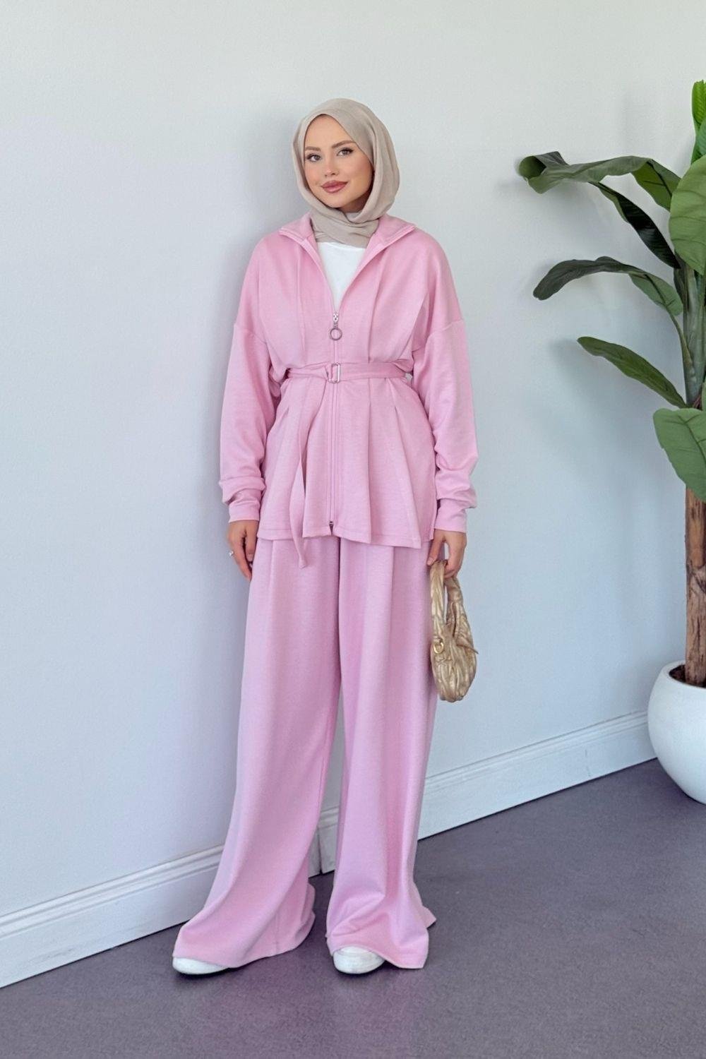 Polo Pantolon Pensli Takım Pembe 20217 