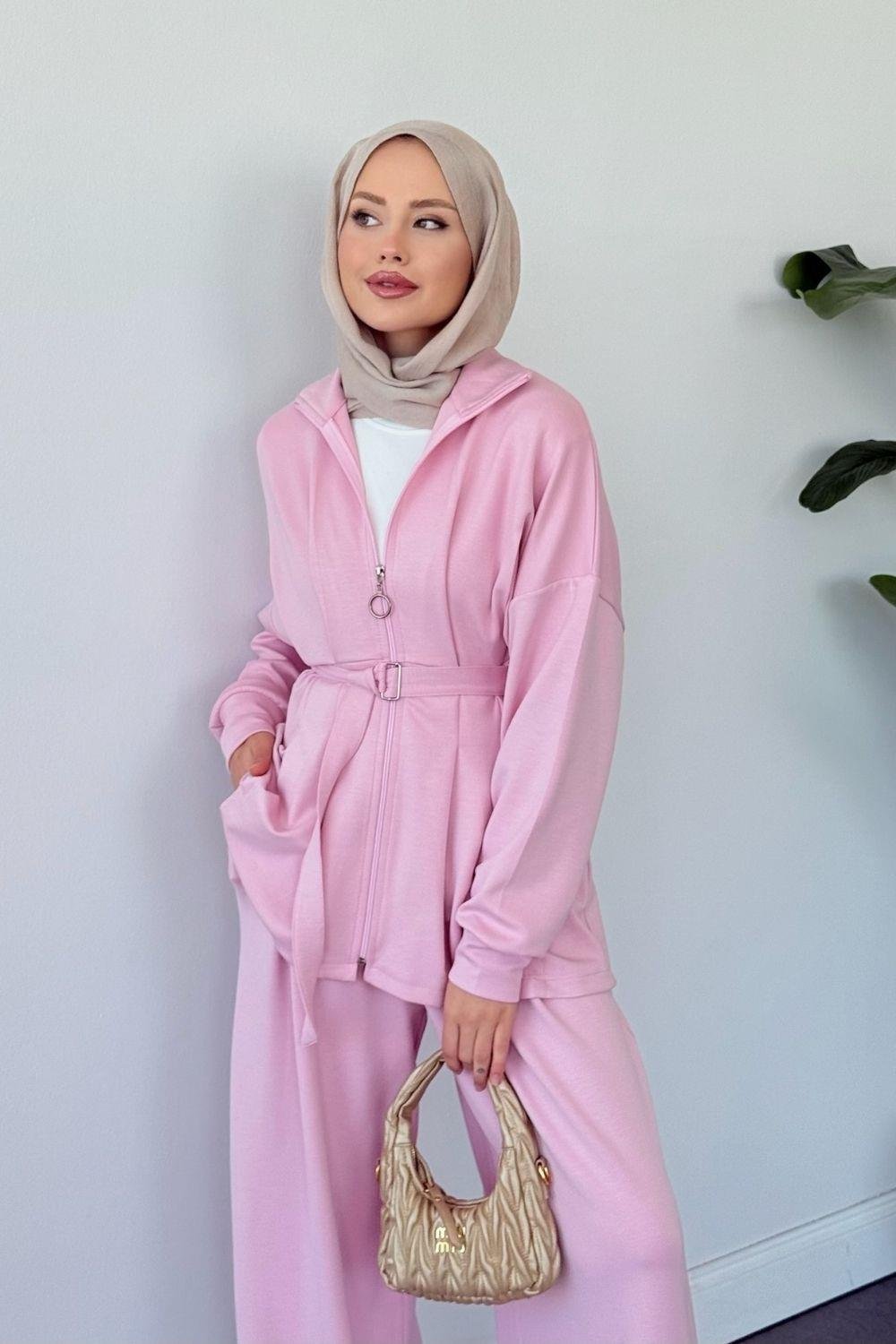 Polo Pantolon Pensli Takım Pembe 20217 