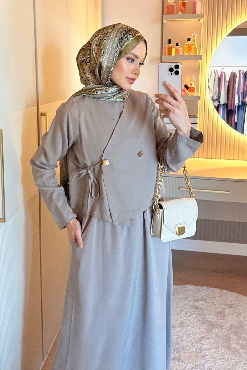 Matilda Ceketli Jile Takım Bej 20234 