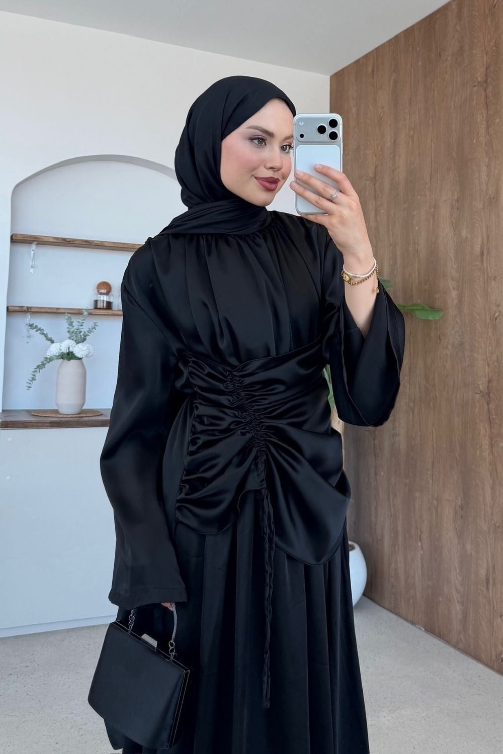 Mirella Saten Elbise Siyah 20264 