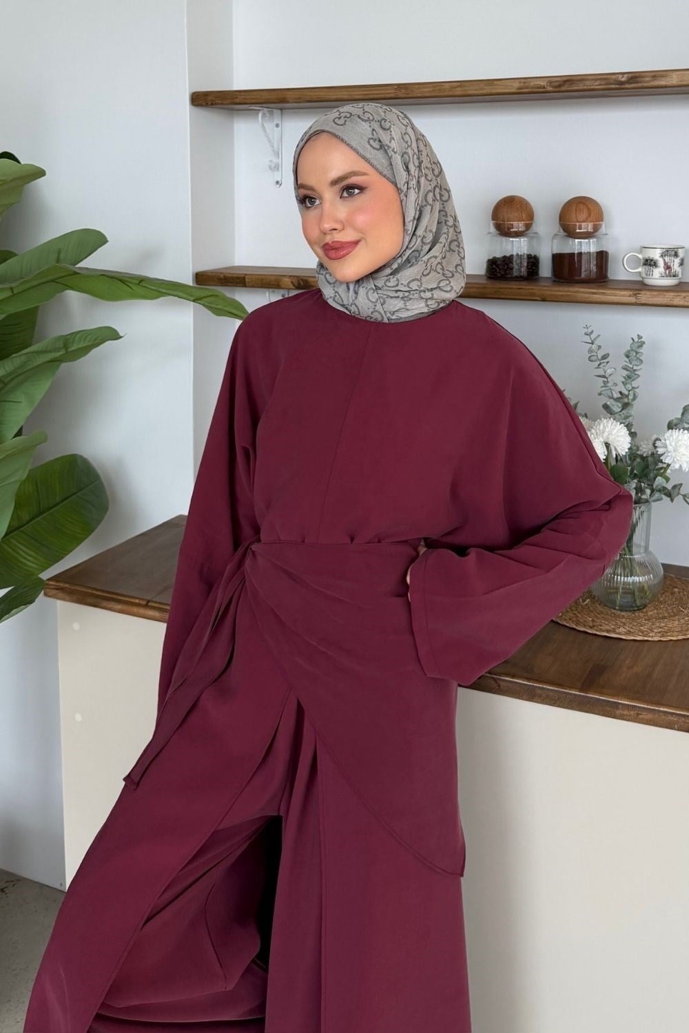 Vionna Tensel 3'lü Takım Mürdüm 20266 