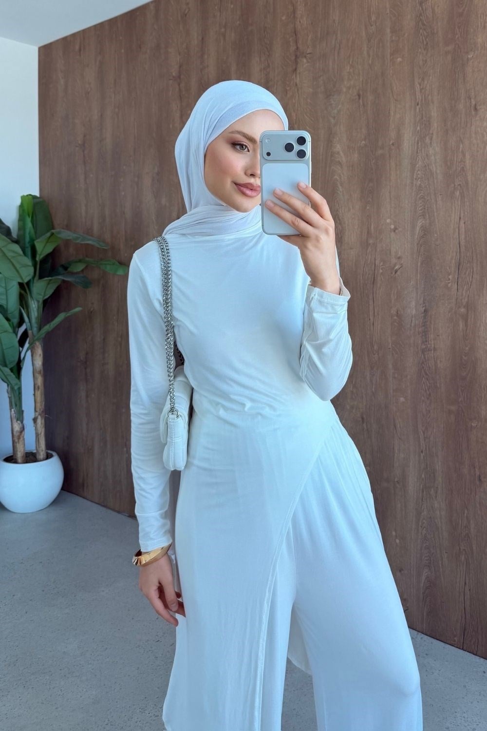 Noir Asimetrik Takım Beyaz 20271 