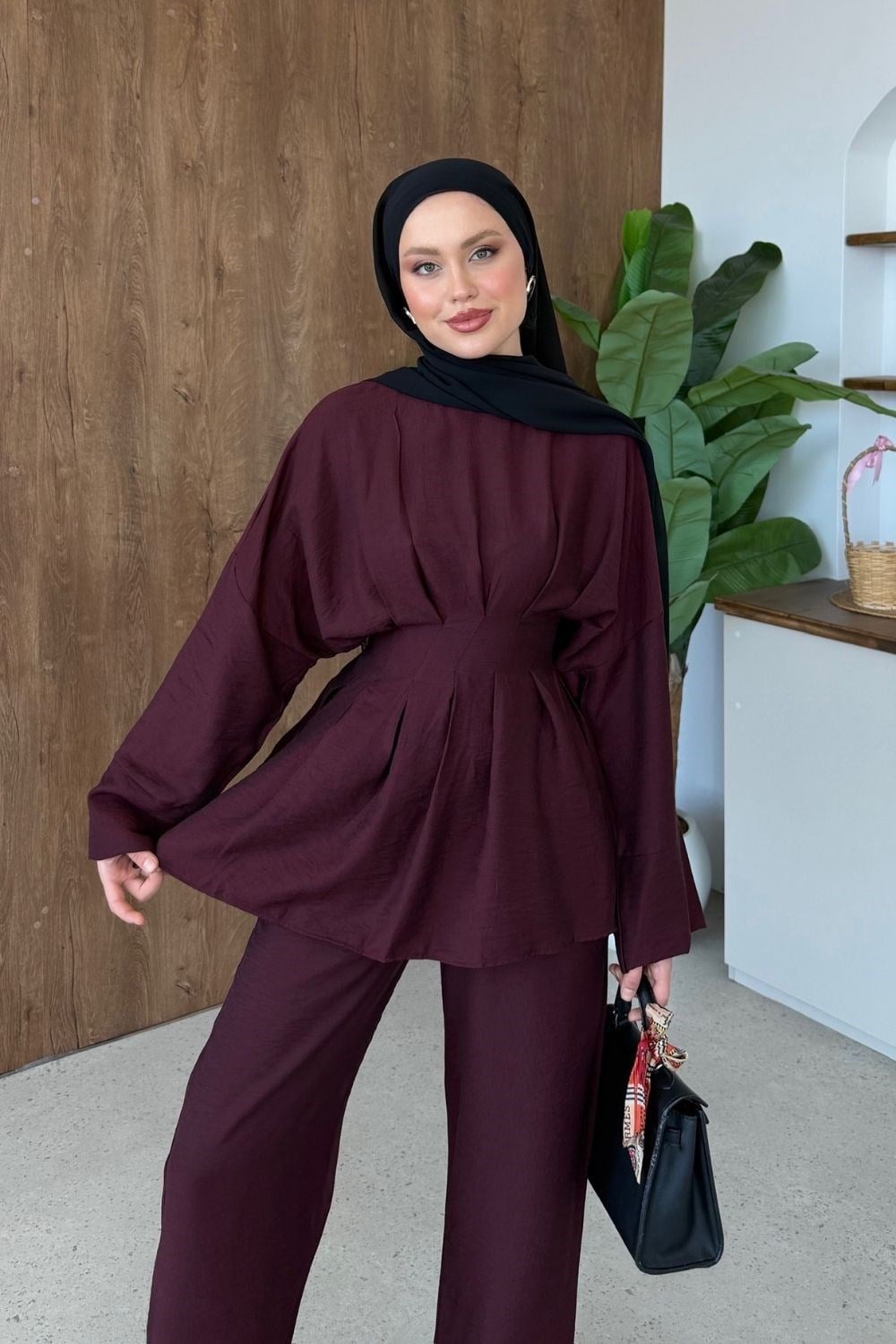 Nilda Keten Takım Bordo 20272 