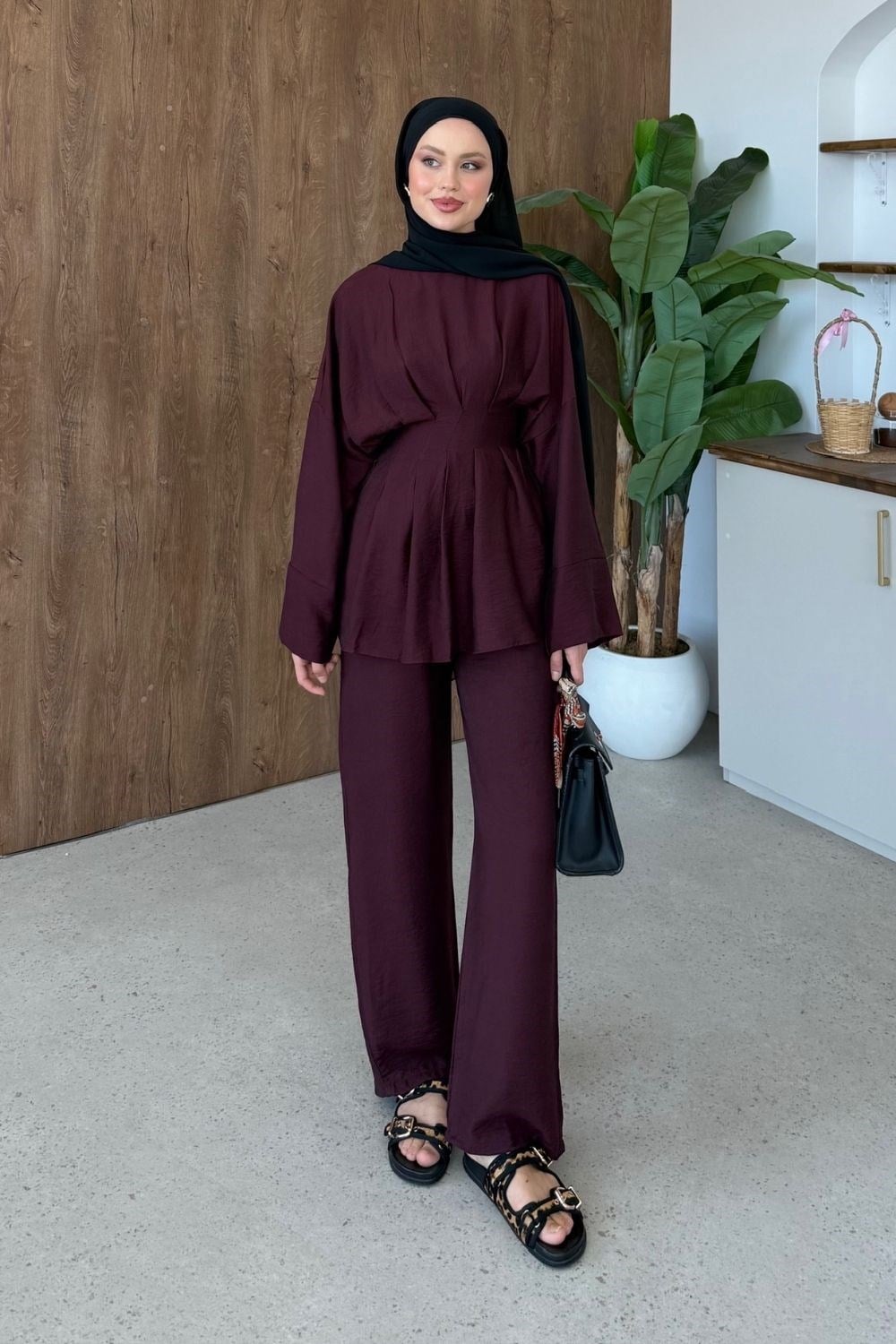 Nilda Keten Takım Bordo 20272 