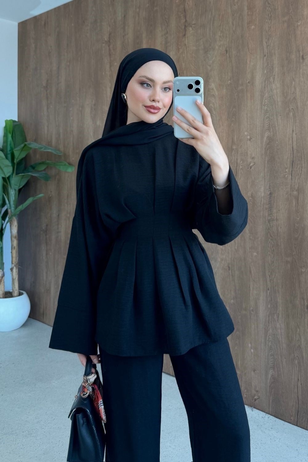 Nilda Keten Takım Siyah 20272 