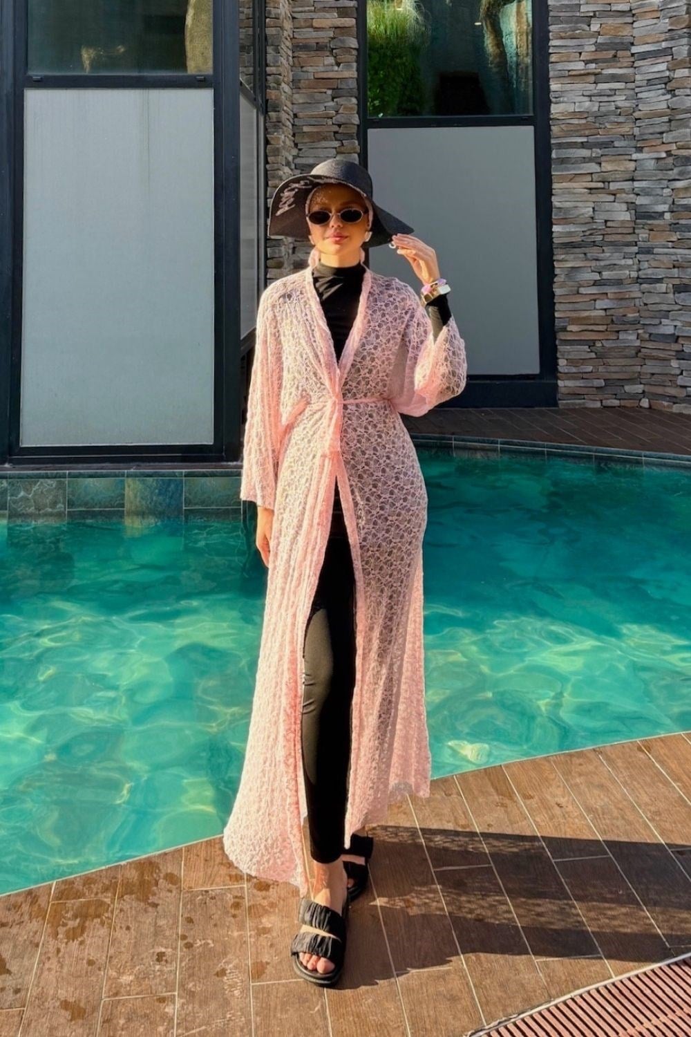 Rosa Bağlamalı Pareo Pembe 20276 