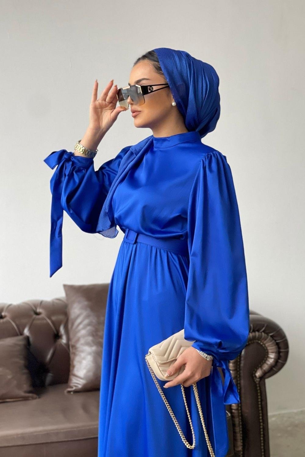 Havin Kemerli Elbise Saks 2028 