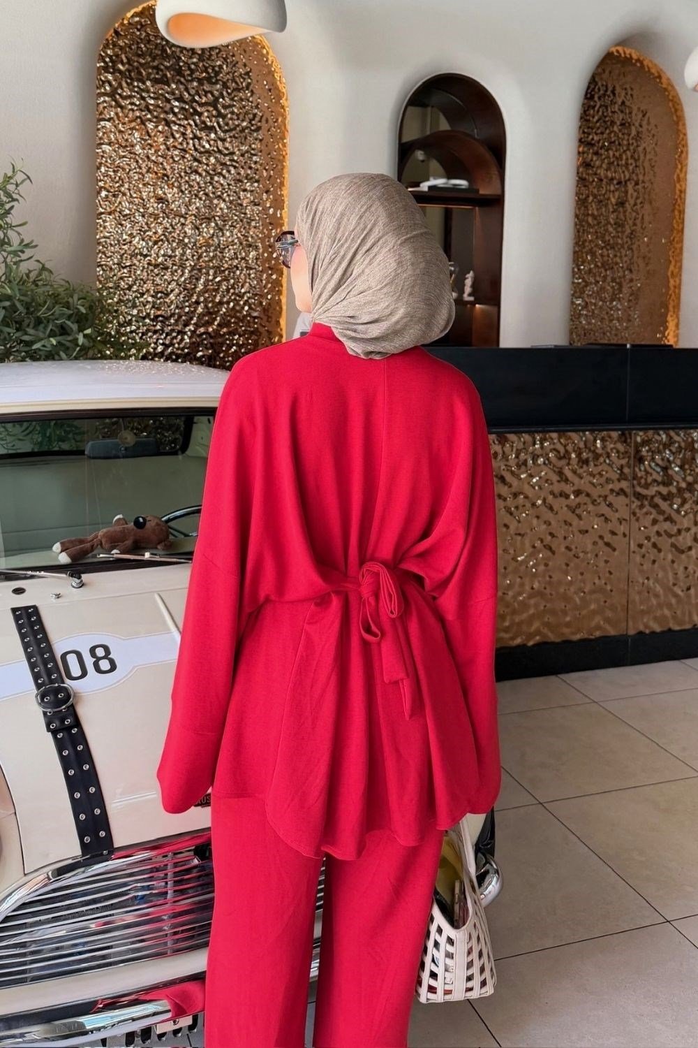 Yelda Bel Pensli Takım Kırmızı 20283 