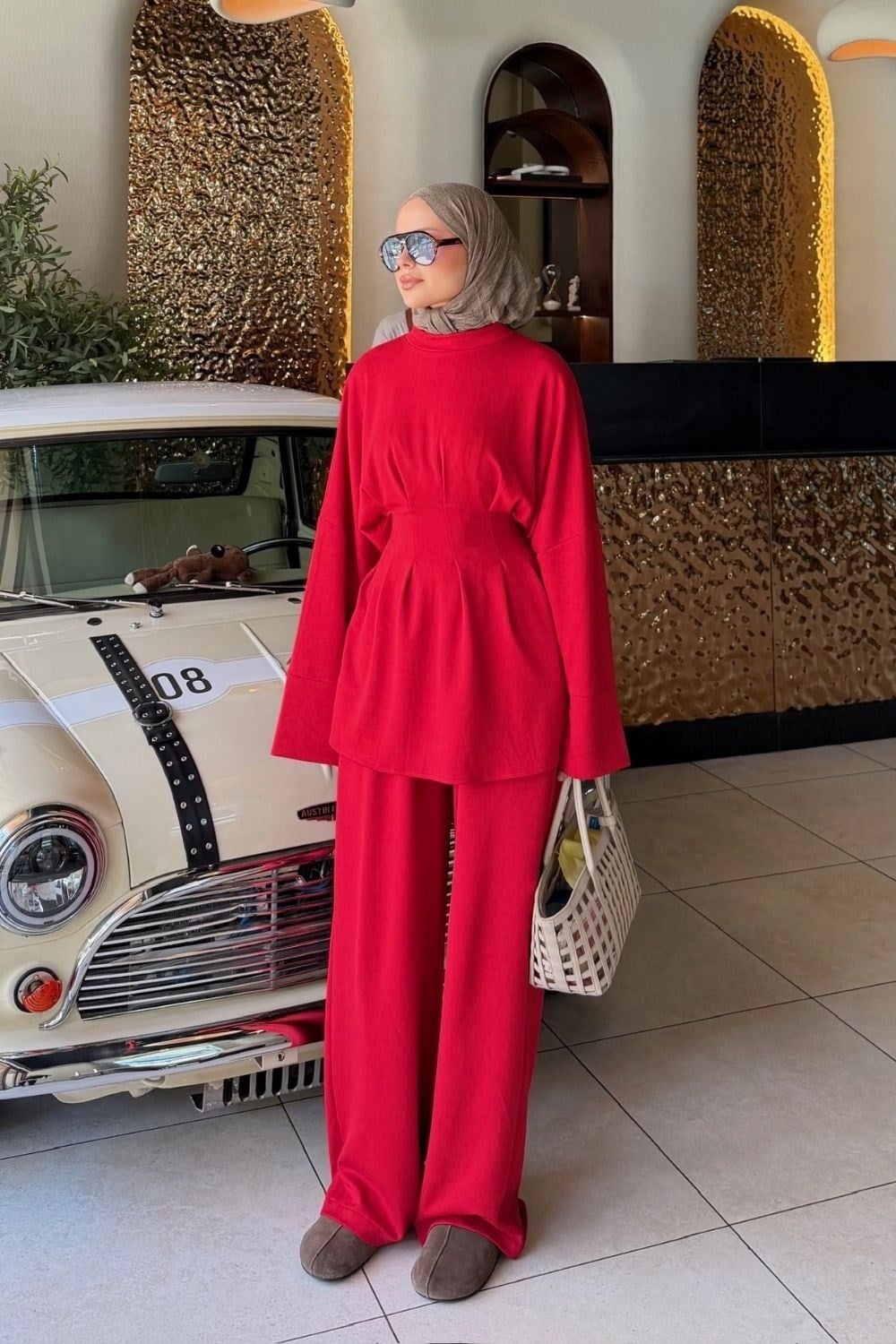 Yelda Bel Pensli Takım Kırmızı 20283 