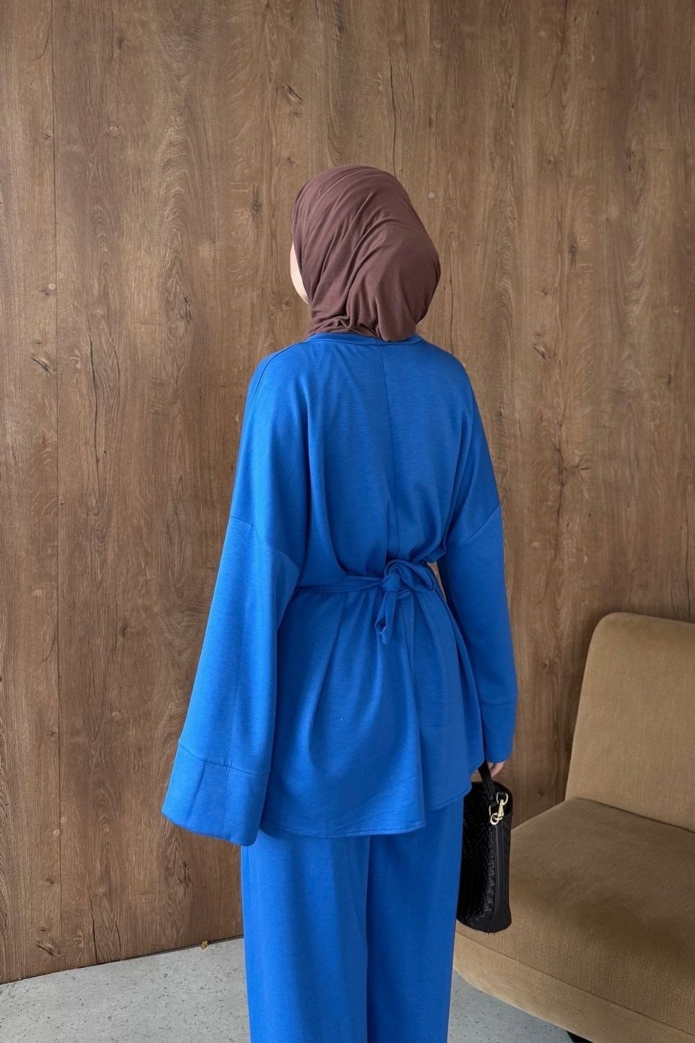 Yelda Bel Pensli Takım Saks 20283 