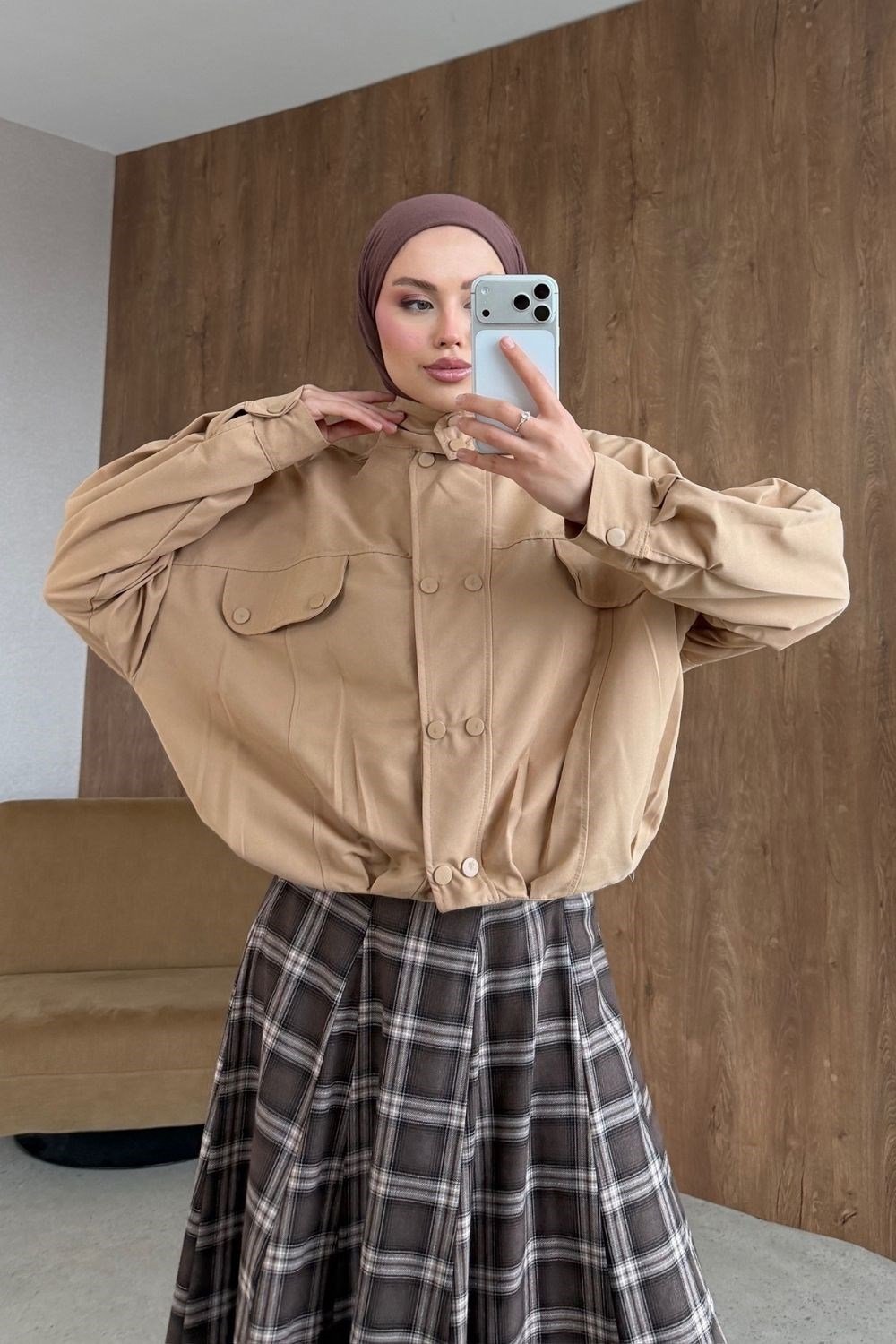 Bomber Ceket Bej 20290 