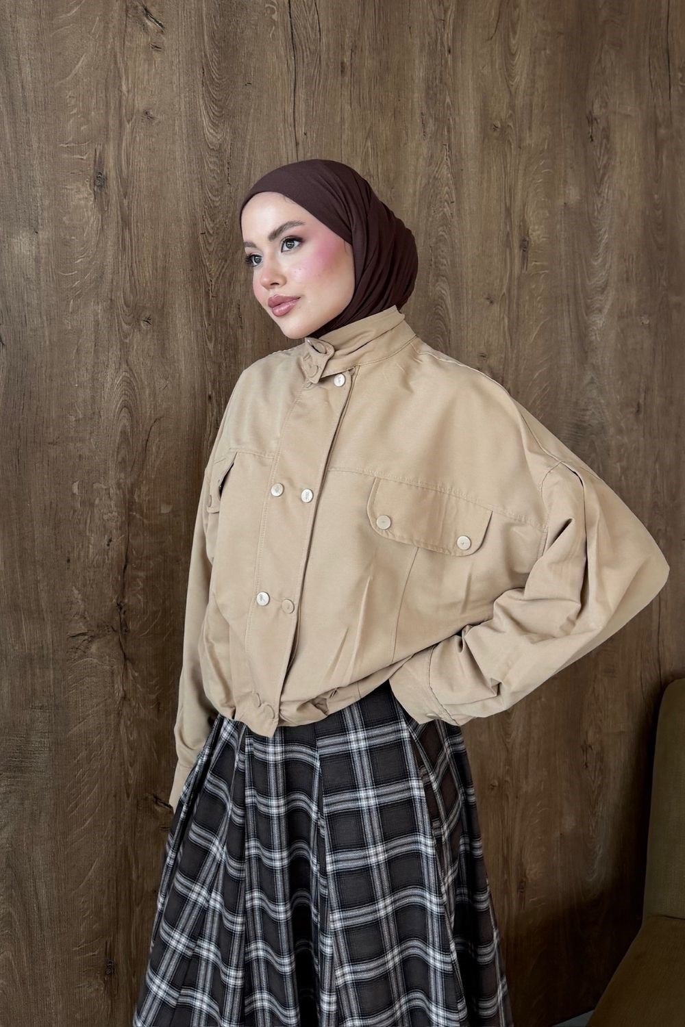 Bomber Ceket Bej 20290 