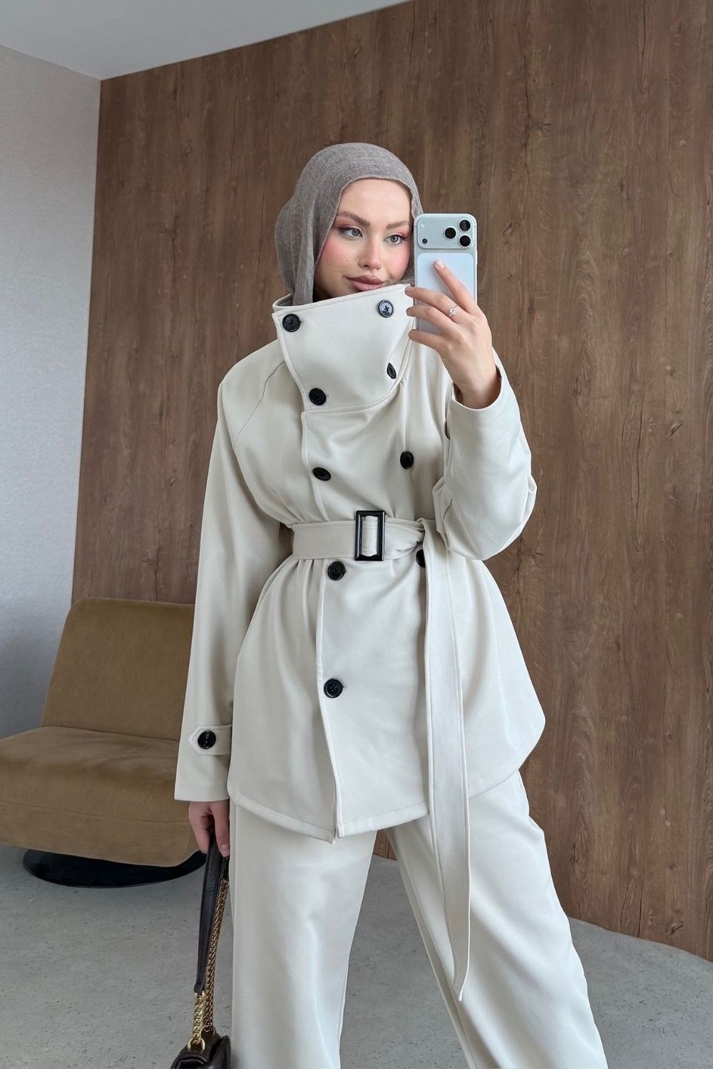 Estelle Scuba Takım Bej 20298 