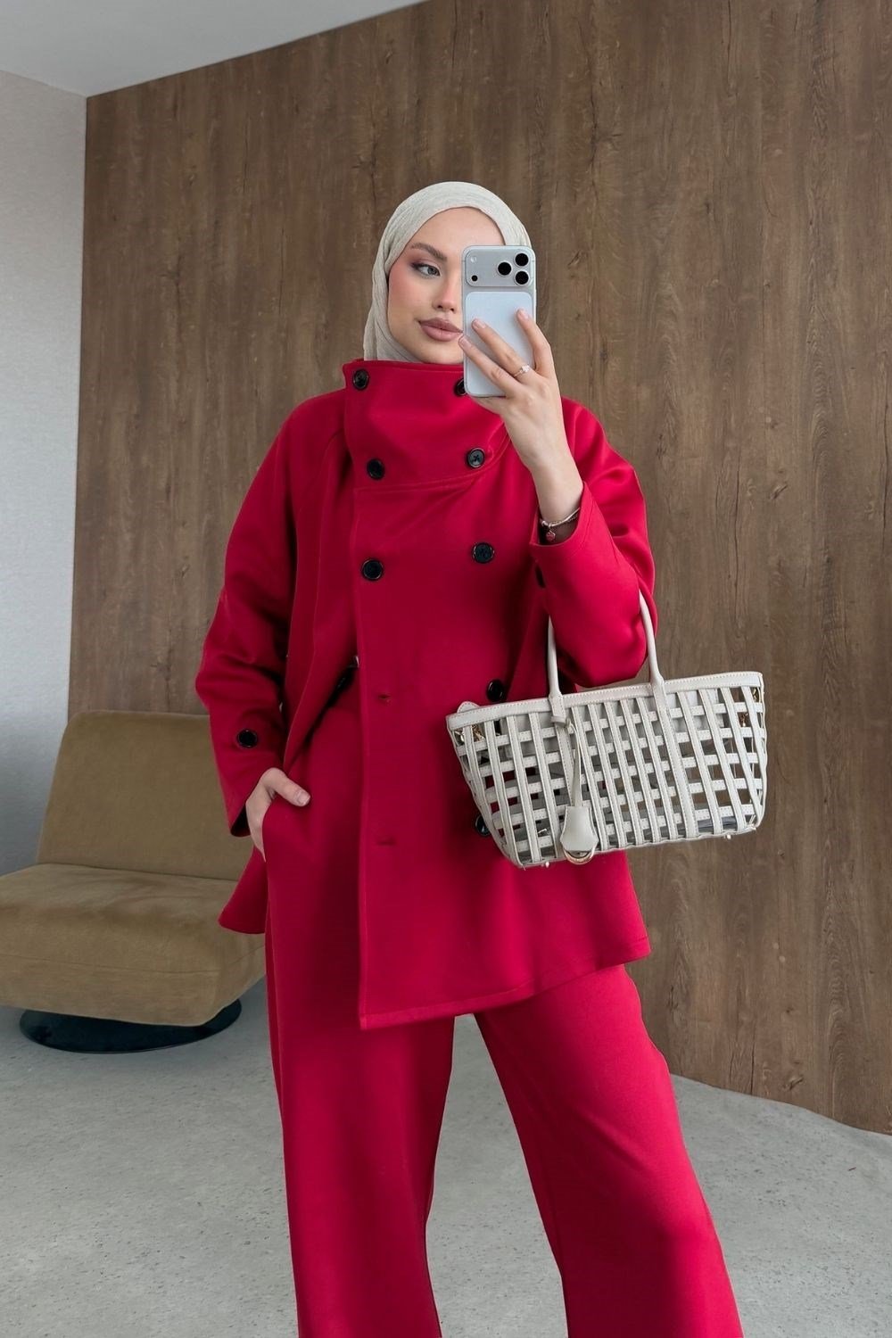 Estelle Scuba Takım Kırmızı 20298 