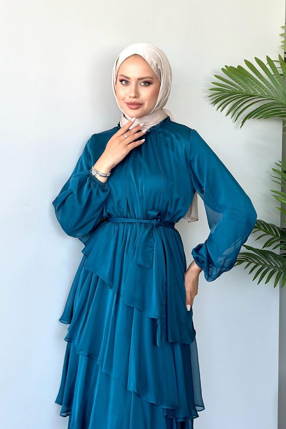 Funda Kat Kat Abiye Turkuaz 20308 