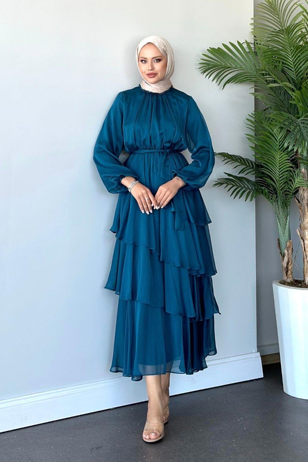 Funda Kat Kat Abiye Turkuaz 20308 