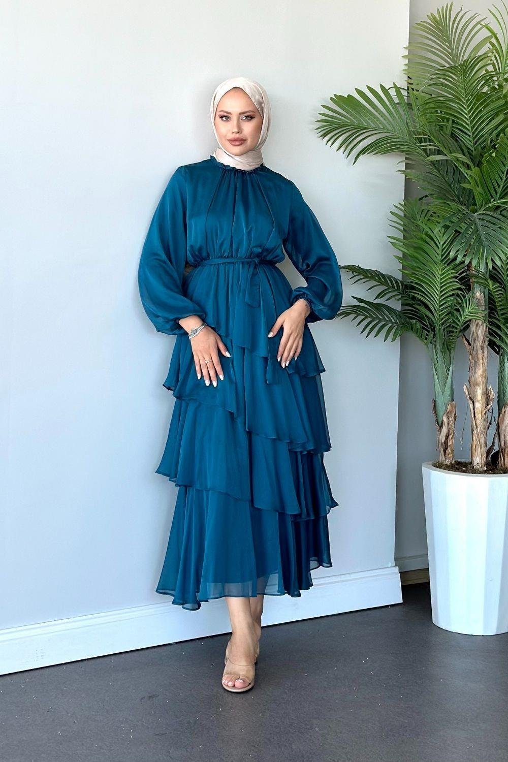 Funda Kat Kat Abiye Turkuaz 20308 