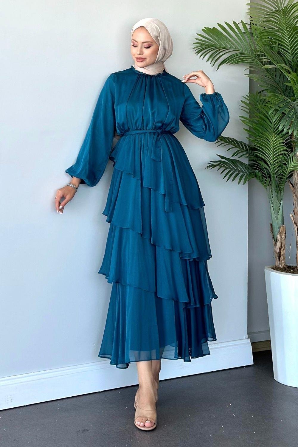 Funda Kat Kat Abiye Turkuaz 20308 