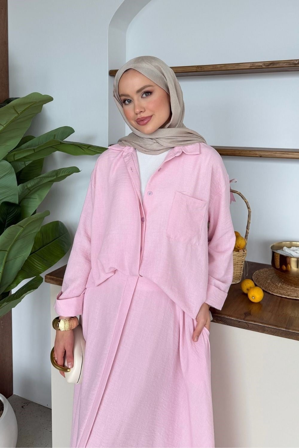 Lalin Etekli Takım Pembe 2032 