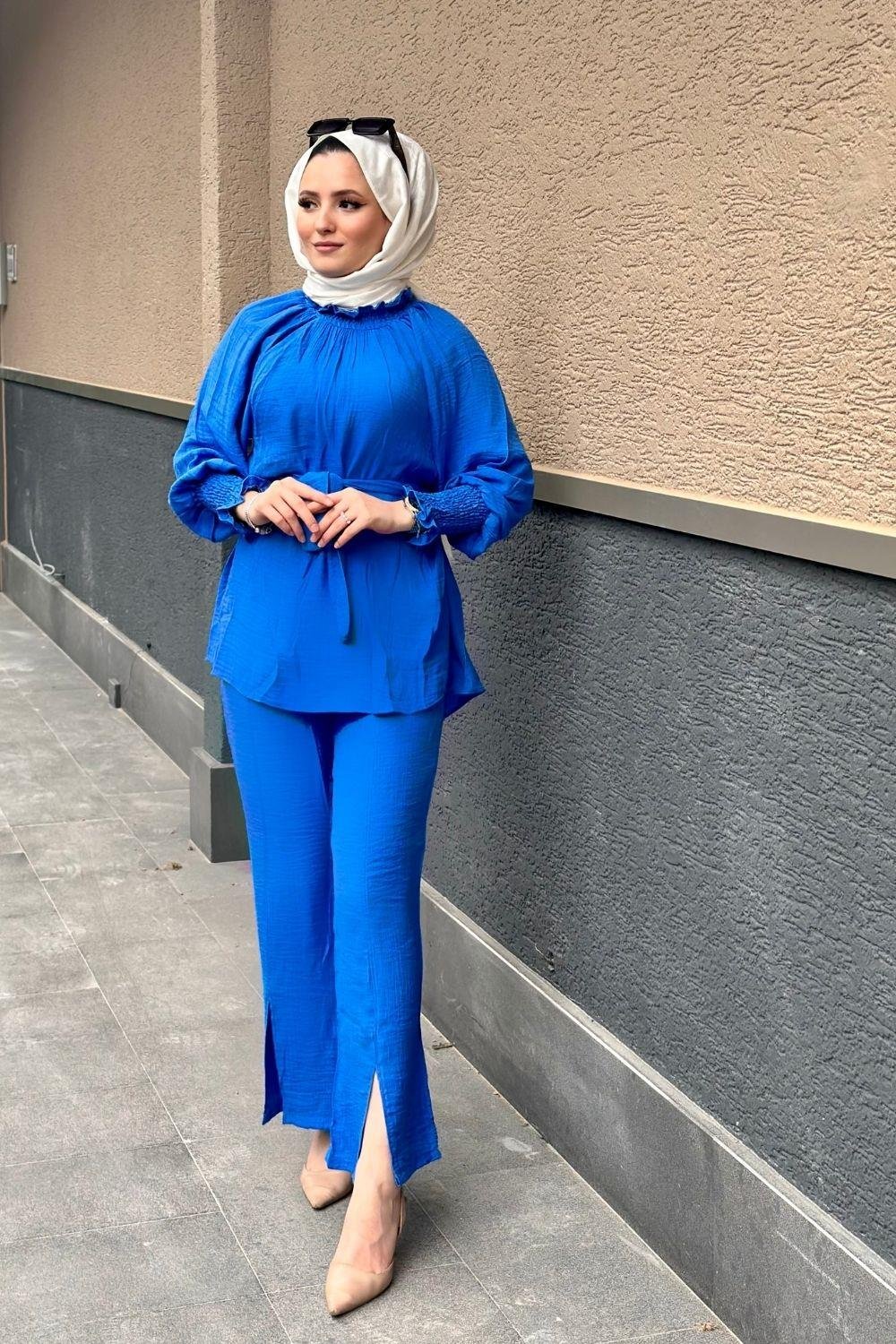 Kolu Gipeli Keten Takım Mavi 2034 