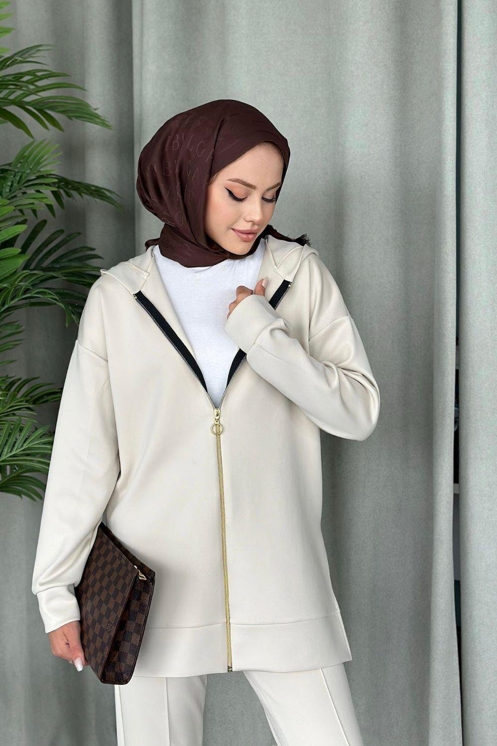 Venessa Scuba Takım Bej 2062 