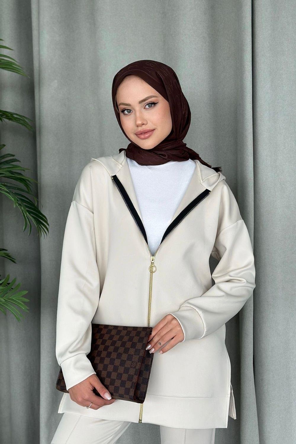 Venessa Scuba Takım Bej 2062 