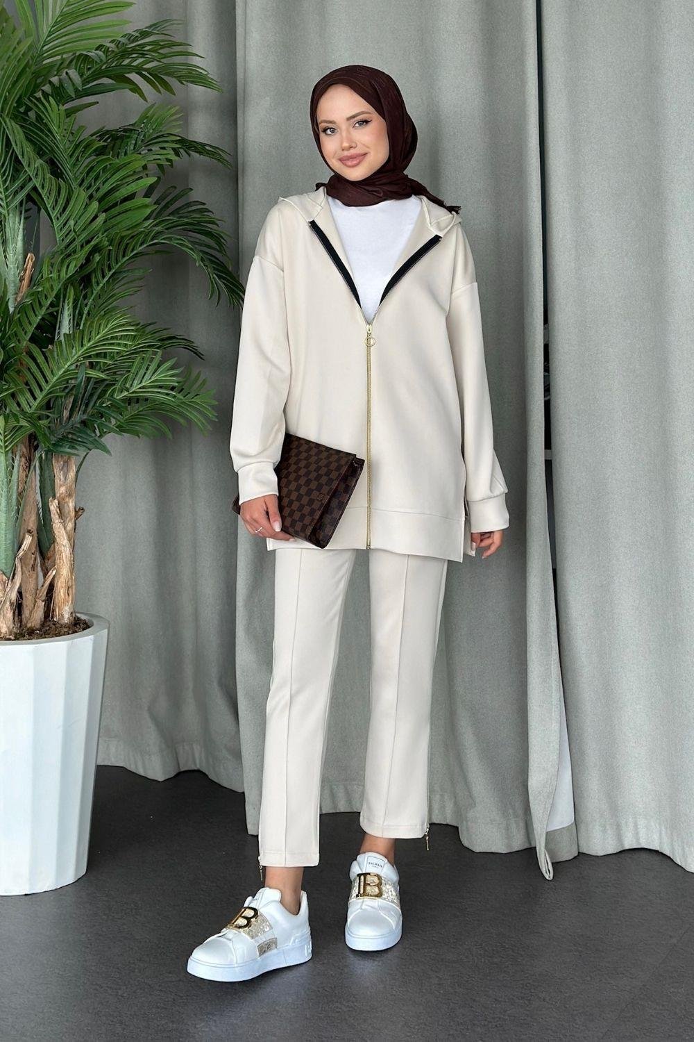 Venessa Scuba Takım Bej 2062 