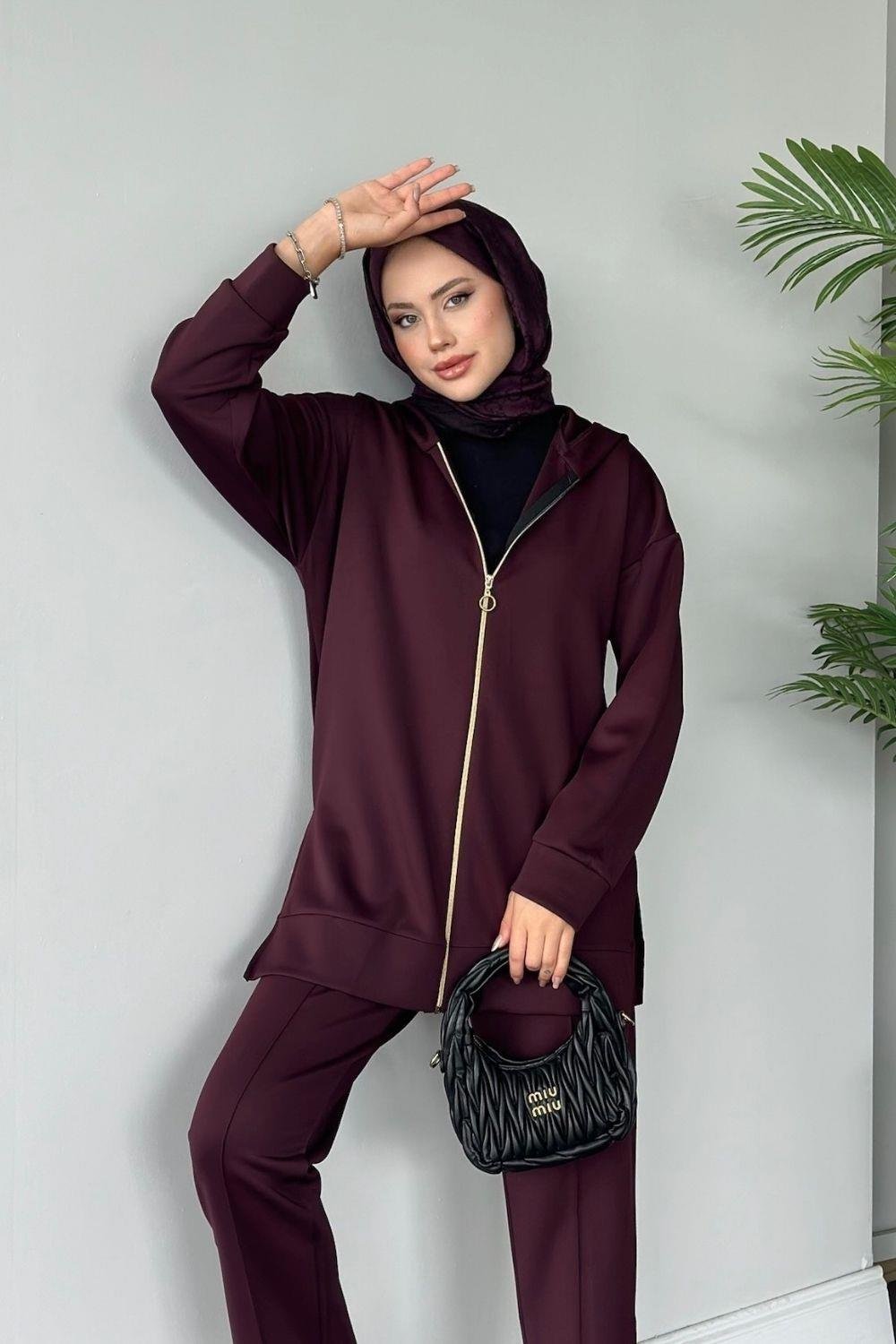 Venessa Scuba Takım Bordo 2062 