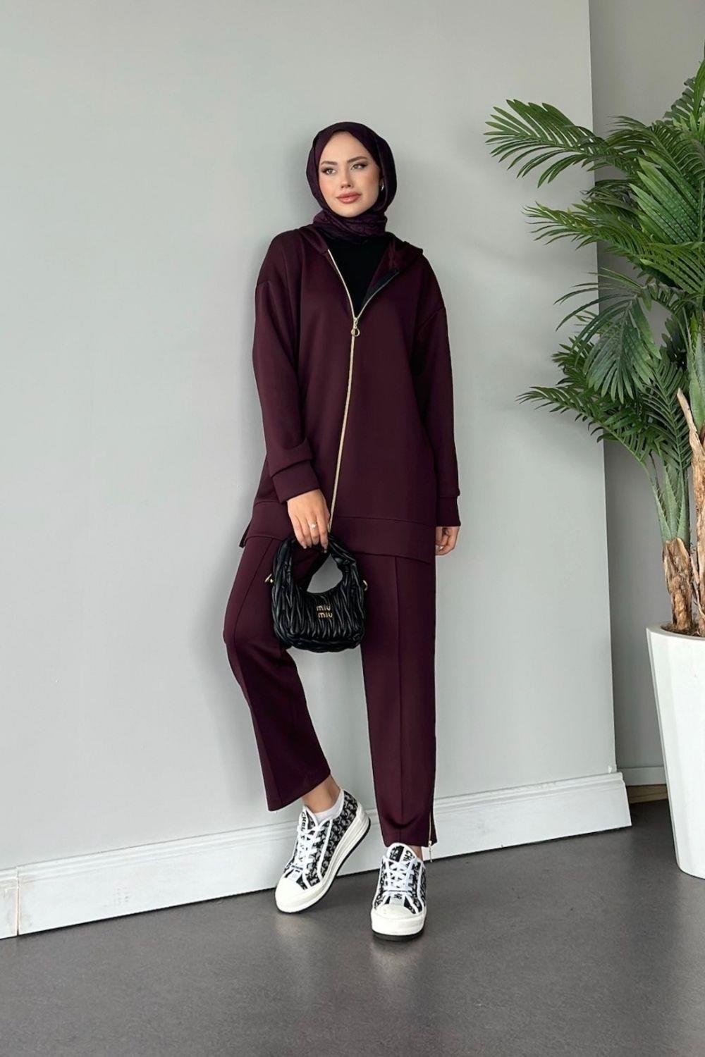 Venessa Scuba Takım Bordo 2062 