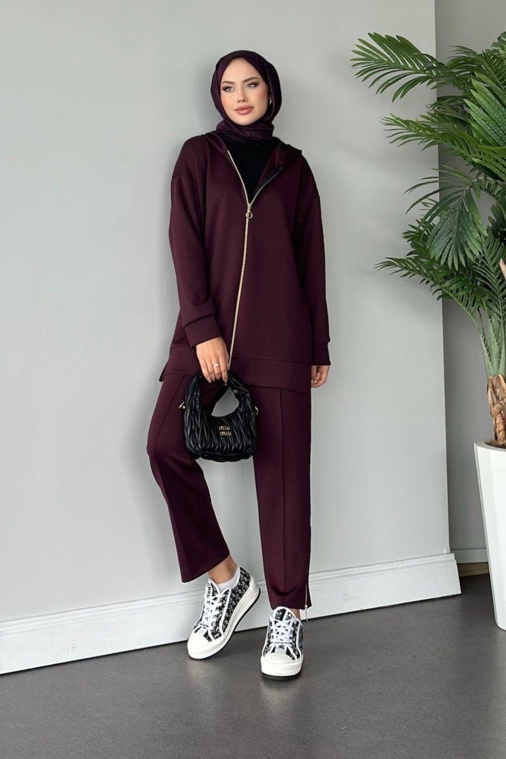 Venessa Scuba Takım Bordo 2062 