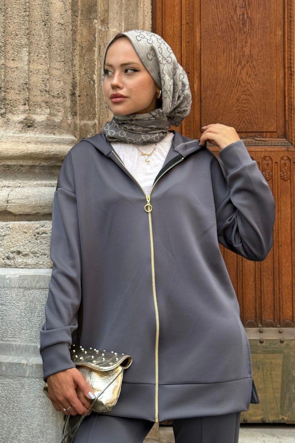 Venessa Scuba Takım Füme 2062 