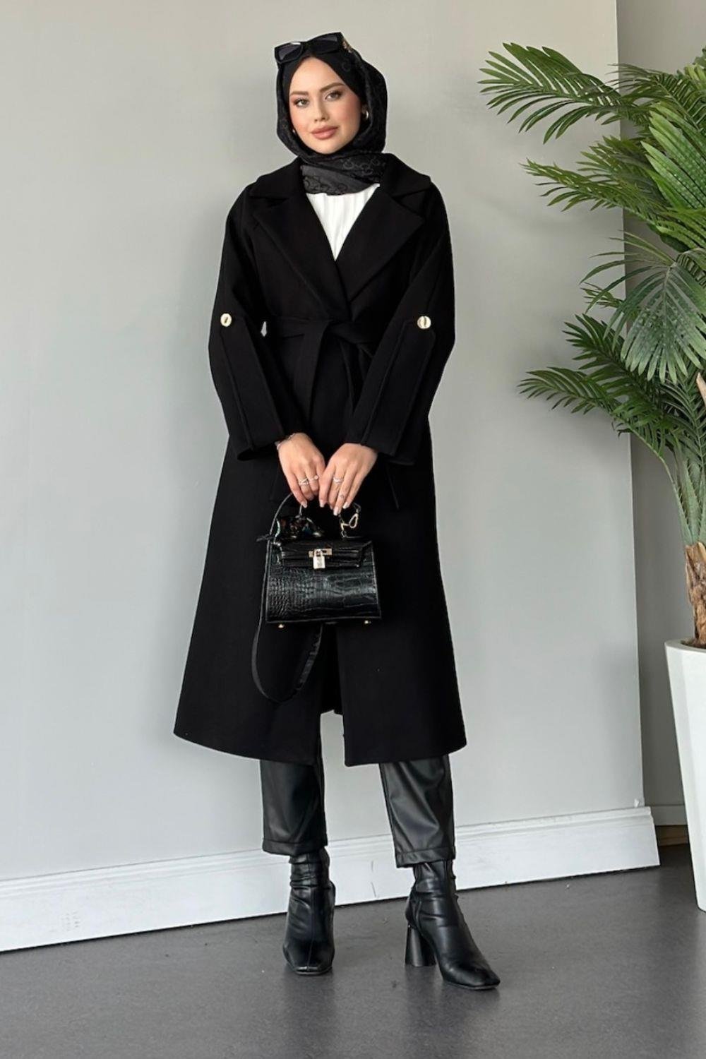 Vişhy Kaşe Kaban Siyah 20630 