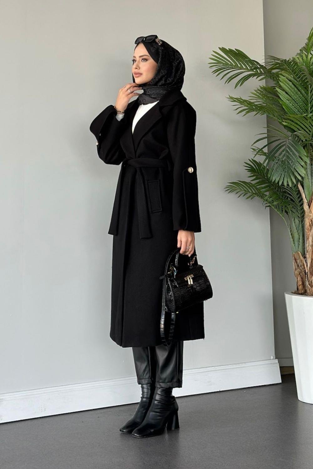 Vişhy Kaşe Kaban Siyah 20630 