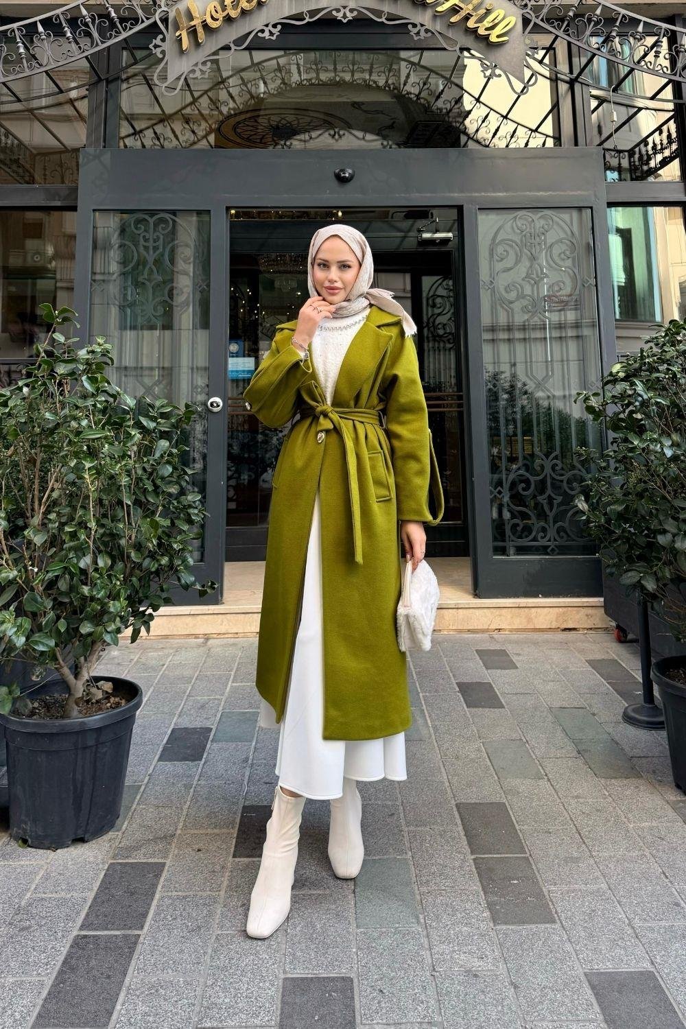 Vişhy Kaşe Kaban Yağ Yeşili 20630 