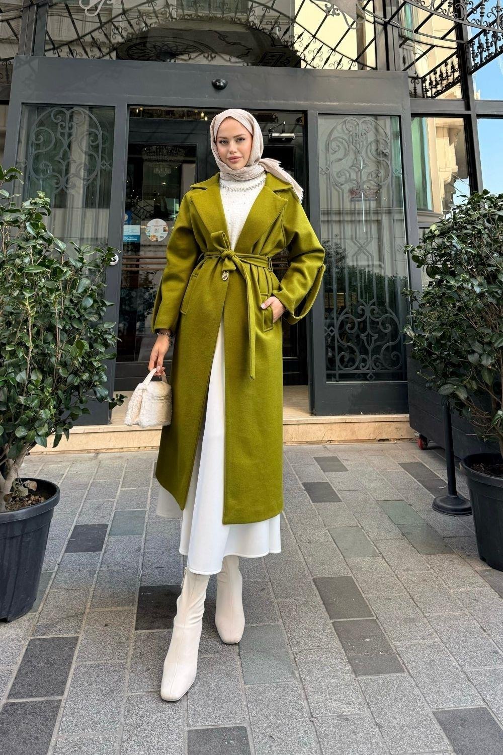 Vişhy Kaşe Kaban Yağ Yeşili 20630 