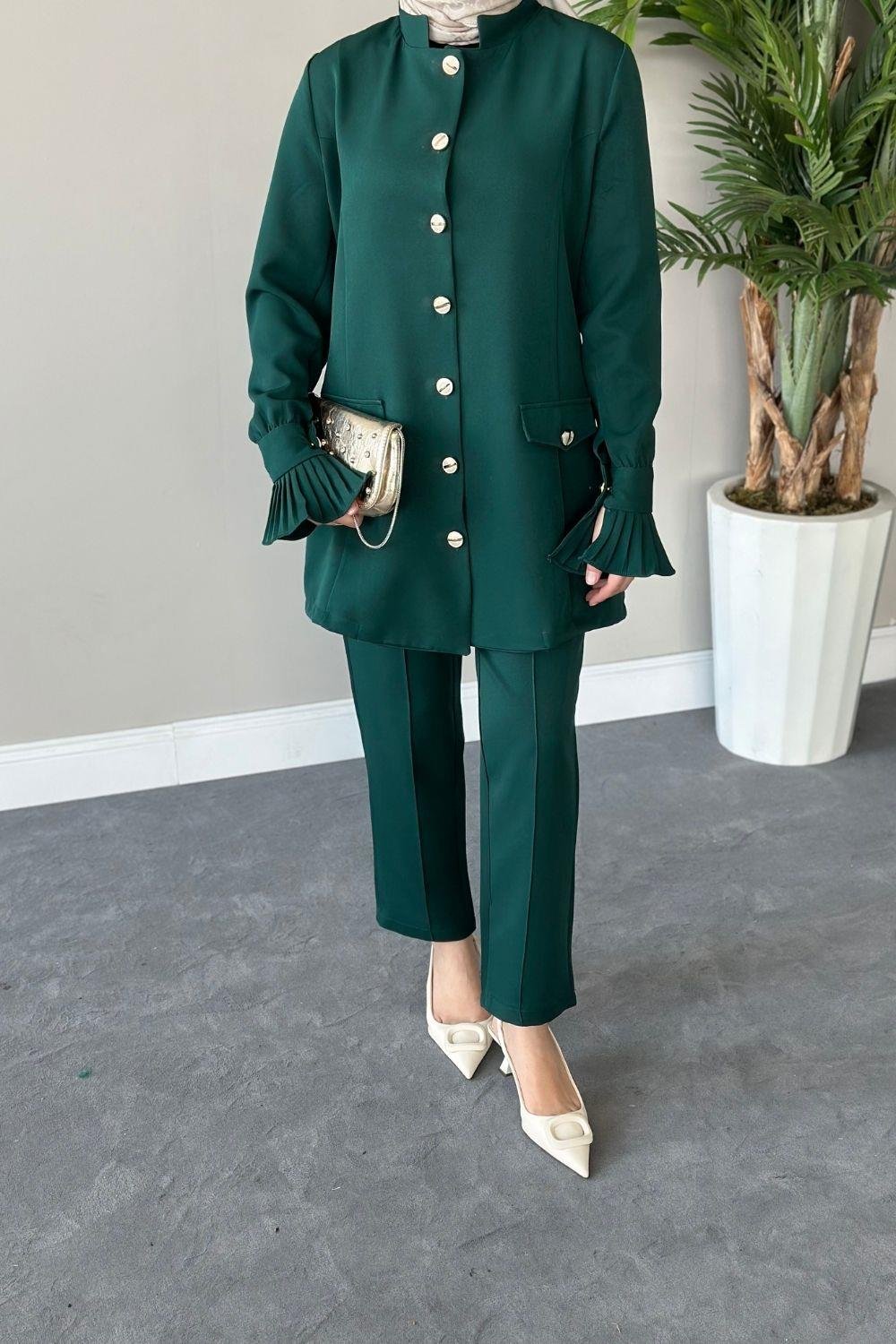 Maral Pantolonlu Takım Zümrüt 20790 
