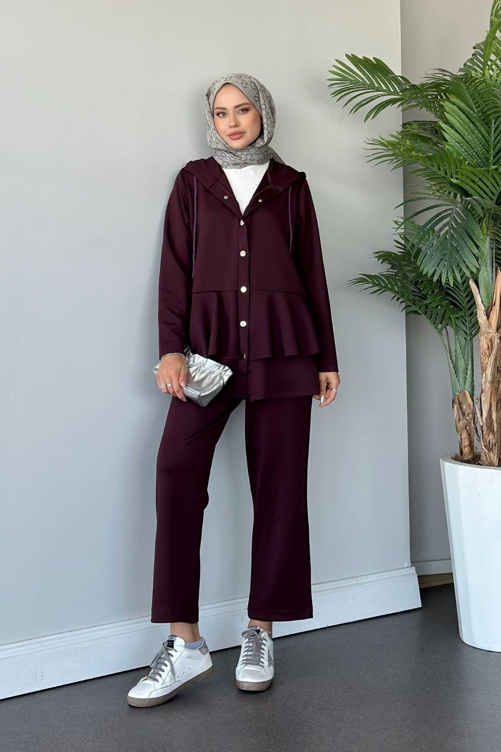 Lady Scuba Takım Kahverengi 2087 