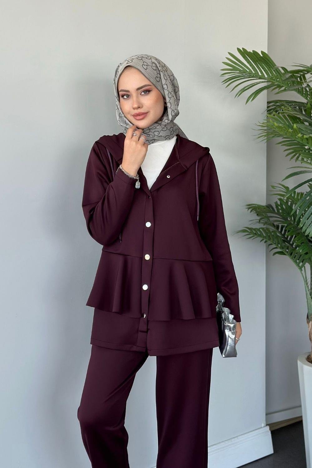 Lady Scuba Takım Kahverengi 2087 