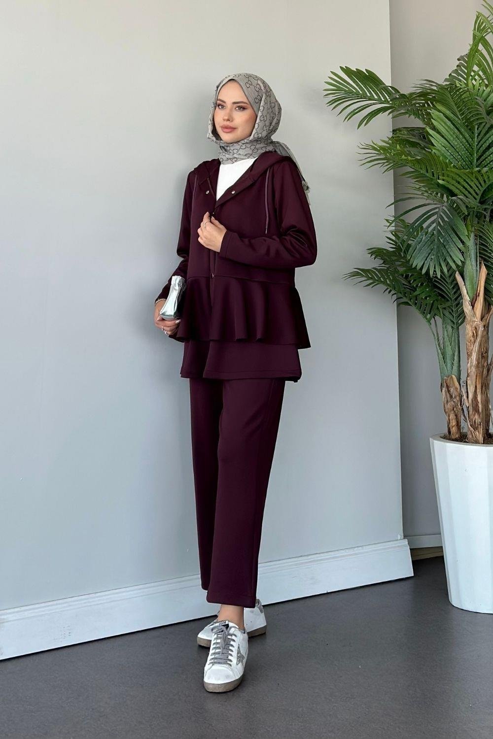 Lady Scuba Takım Kahverengi 2087 