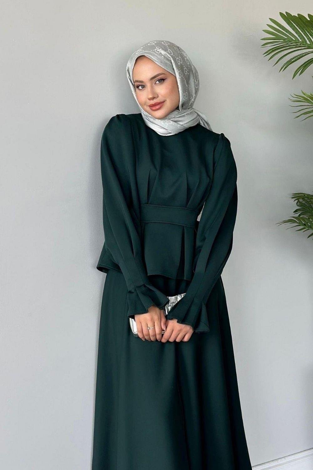 İsabel Etekli Takım Zümrüt 2088 