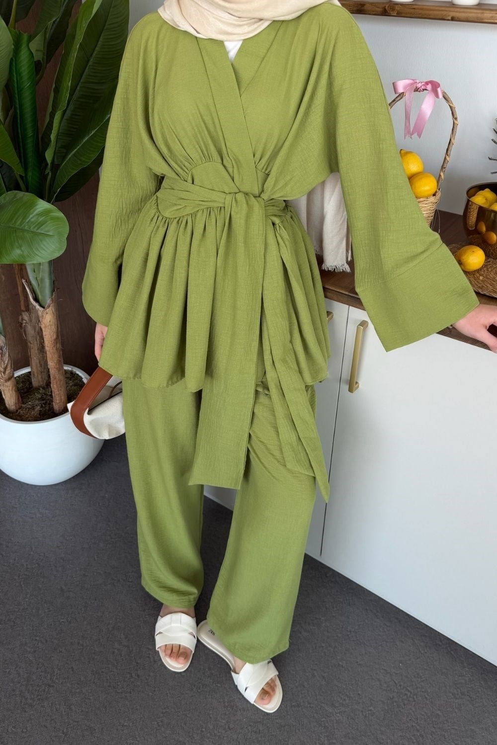 Vesper Kimono Takım Çimen Yeşili 2111-1 