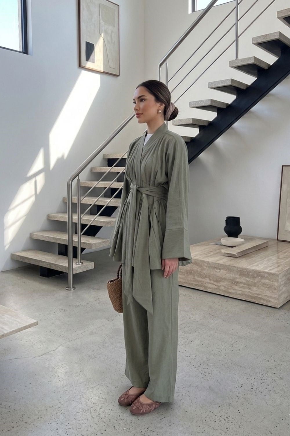 Vesper Kimono Takım Haki 2111-1 